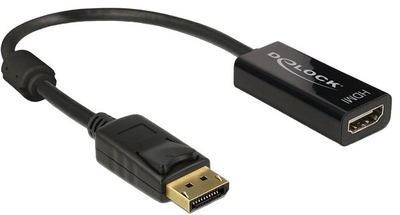 Адаптер Delock DisplayPort 1.2 - HDMI 4K Black (4043619626090)