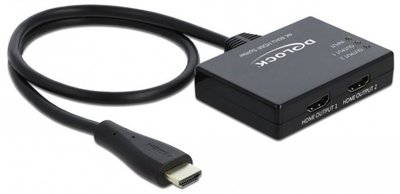 Сплиттер Delock HDMI - 2 x HDMI 4K 60Гц Black (4043619877478)