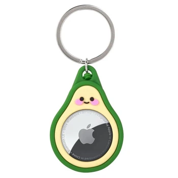 Силиконовый чехол брелок "Авокадо" для Apple Airtag, зеленый (87847721)