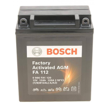 Мото аккумулятор FA 112 12Ач 125А "+" справа Bosch, 0 986 FA1 120