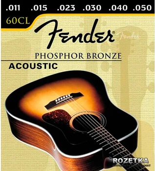 Струны для акустических гитар Fender 60CL Phosphor Bronze Acoustic (11-50) (073-0060-405)