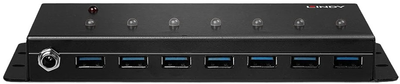 USB-хаб Lindy 7 Port USB-A 3.0 Gen 1 Black (4002888431286)