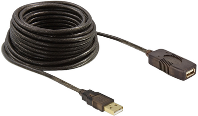 Кабель-подовжувач DeLOCK USB 2.0 Type-A to Type-A 5 м Black (4043619823086)