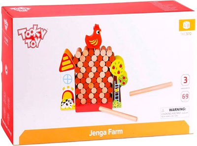 Настільна гра Jenga Tooky Toy Ферма Падаюча курка (6970090046964)