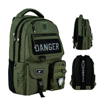 Рюкзак подростковый школьный Kite Education teens Danger 42x29x17 см Хаки + шнурок для телефона в комплекте