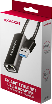 Адаптер Axagon ADE-AR RJ-45 - USB-A 3.2 Gen 1 Black (8595247907929)