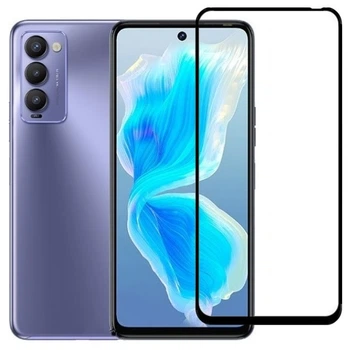 Защитное стекло Fiji Premium для Tecno Camon 18 (CH6n) / Camon 18p (CH7n) полная проклейка Anti-Static черный