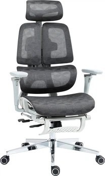 Офісне ергономічне крісло GT Racer B-2450 White/Gray