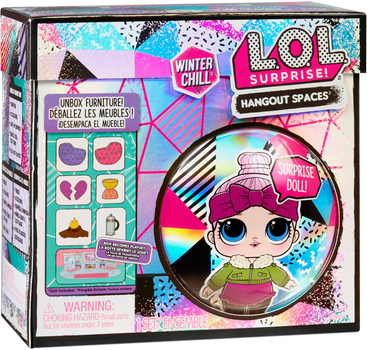 Лялька Mga Entertainment L.O.L. Surprise Winter Chill Spaces Вітальня з каміном 8 см (0035051576624)