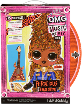 Lalka Mga Entertainment L.O.L. Surprise O.M.G. Ferocious gitara basowa 25 cm (0035051577591)