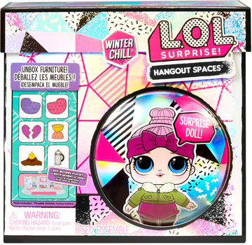 Лялька Mga Entertainment L.O.L. Surprise Winter Chill Spaces Вітальня з каміном 8 см (0035051576624)