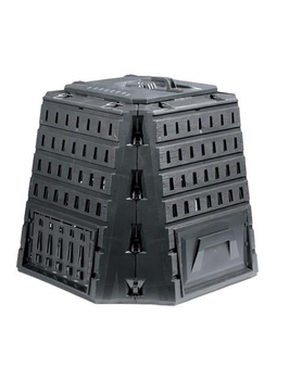 Компостер садовый Prosperplast Biocompo IKBI900 900 л 1146 x 1146 x 1165 мм пластиковый с вентиляционными отверстиями Черный