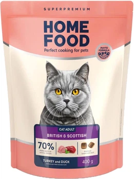 Сухий корм для кішок Home Food For British and Scottish breeds/for large breeds з індичкою та качкою