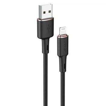 Кабель Lightning Acefast C2-02 2.4A 1.2м, зарядный кабель для iPhone, Black