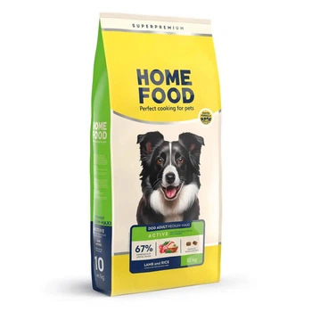 Корм для активных собак и юниоров средних и крупных пород Home Food с ягненком и рисом 10кг (4820290092143)