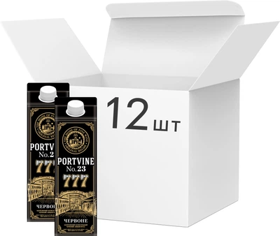 Упаковка винного напою PORTVINE №23 Вишня червоний напівсолодкий 13-14.5% 1 л х 12 шт. (4820256583760)