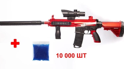 Дитячий Автомат M416 (M4 Viper,M4A1) / Гель бластер + Орбізи, гелеві кулькі (10 000 шт) + Акумулятор + Глушник + Оптика + Магазин (423733641)