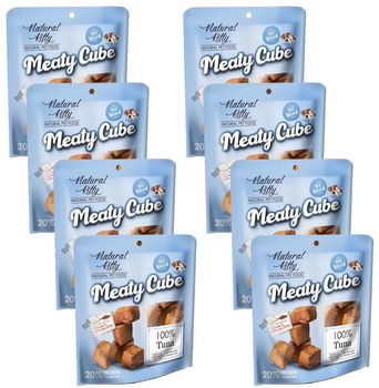 Opakowanie mokrej karmy Pettric Natural Kitty Meaty Cube Tuńczyk 8 x 60 g (4712937602290)