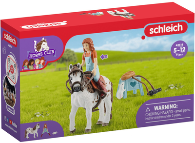 Ігровий набір Schleich Horse Club Коні 8 в 1 Міа поні Спотті жокей (4059433574301)