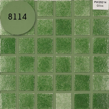 Мозаика АкваМо зеленая PW25214 Olive 31.7х31.7 стеклянная для душевой,кухни,хамама,бассейна за 1 ШТ