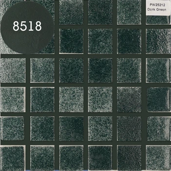 Мозаика АкваМо темно-зеленая PW25212 Dark Green 31.7х31.7 стеклянная для душевой,кухни,хамама,бассейна