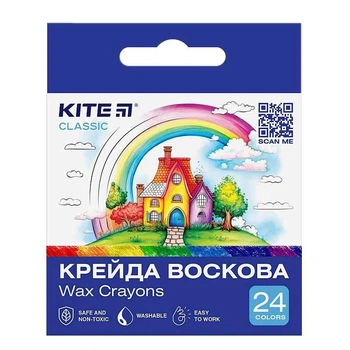 Мел восковой 24 цвета Kite Classic 4063276186188 K-1070 67632