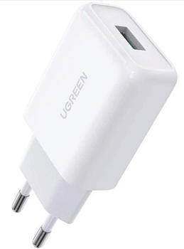 Мережевий зарядний пристрій Ugreen CD122 18 W USB QC 3.0 Charger White (UGR-10133)