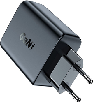 Мережевий зарядний пристрій Acefast A29 PD50W GaN (USB-C+USB-C) Dual Port Charger Black