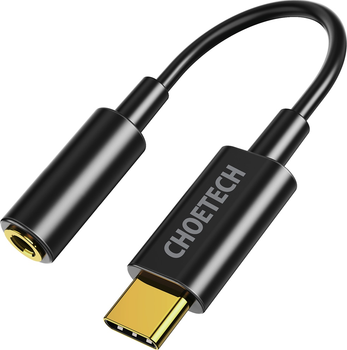 Adapter audio CHOETECH typu C/3.5 mm (AUX003-BK)