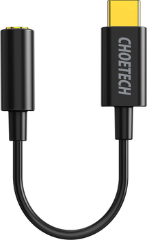 Adapter audio CHOETECH typu C/3.5 mm (AUX003-BK)