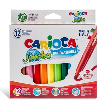 Фломастеры Carioca JUMBO 12 цветов, 40569