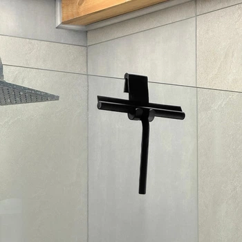 Скребок для стекла и душевой кабины с крючком MBM HOME BA-30 BLACK черный