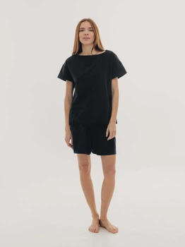 Пижама женская с шортами Black XL