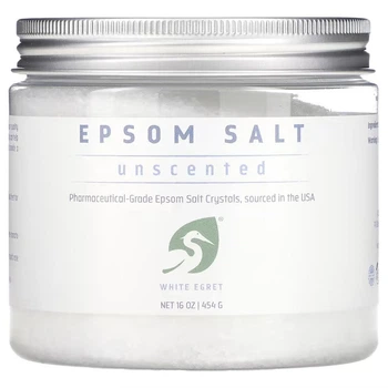 Английская соль для ванны, White Egret Personal Care, без запаха, 454 г
