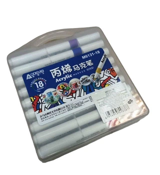 Набір маркерів акрилових Aodemei в пластиковому боксі 18 кольорів (M6131-18)