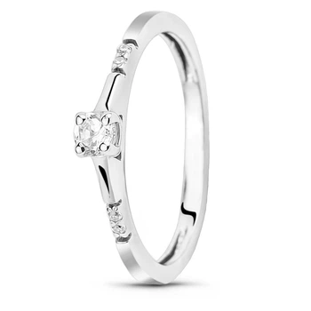 Серебряное кольцо с фианитами Бусинка К2125 18.5р.