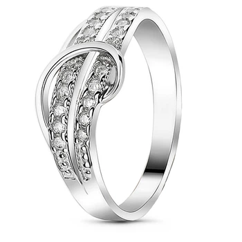 Серебряное кольцо с фианитами ФК129 ФК129 15.5р.