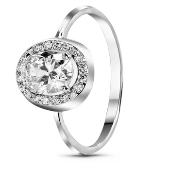 Серебряное кольцо с фианитами Сливки ПК134 19р.