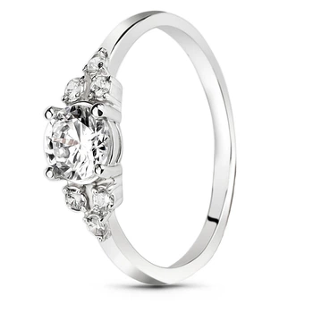 Серебряное кольцо с фианитами Шато ТК2257 15.5р.