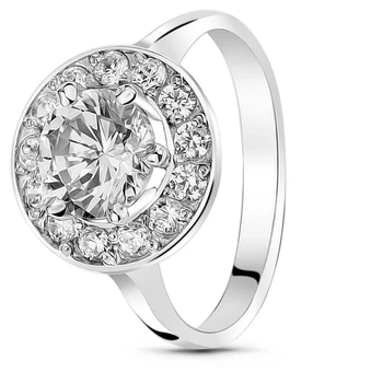Серебряное кольцо с фианитами Луна ПДК37 16р.
