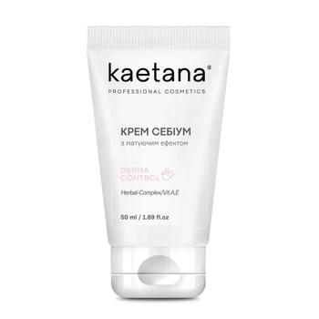 Крем "Себиум" Kaetana для жирной, комбинированной, проблемной кожи с витаминами А Е С с экстрактами стевии чистотела череды подорожника 50мл