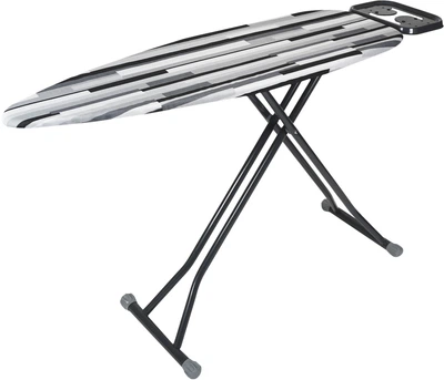 Гладильная доска EuroHome CLOUD 40x118 см моноблок с розеткой Полосы черно-серые (EH11840MPLE-2)