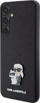 Etui Karl Lagerfeld Saffiano Karl&Choupette Metal Pin na Samsung Galaxy S24 Black (3666339242022)