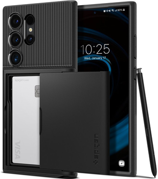 Etui Spigen Slim Armor CS na Samsung Galaxy S24 Ultra Black (8809971221917)