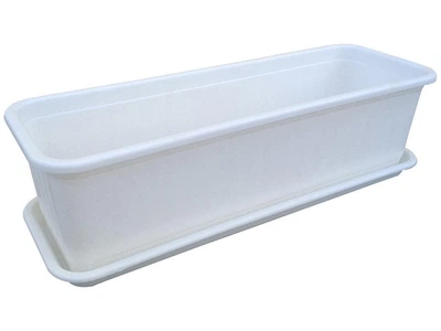 Балконный ящик для цветов Form-Plastic Venus прямоугольный 3,2 л 16 х 12 х 30 см, Цвет Белый