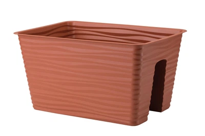 Балконный ящик на перила Form-Plastic Сахара с кронштейнами 8,35 л 27 х 21 х 27 см, Цвет Терракот