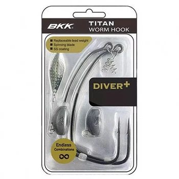 Офсетный Крючок отгруженный BKK Тitan Diver+ #18/0 (A-EW-9662)