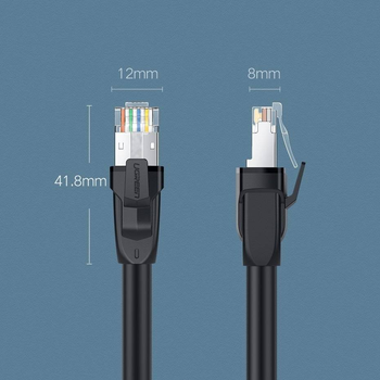 Патч-корд Ugreen RJ45 Cat 8 T568B 2 m Black (6957303873296)