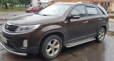 Боковые пороги подножки площадки на Kia Sorento 12-14 d60х1,6мм КИА Соренто ST5392