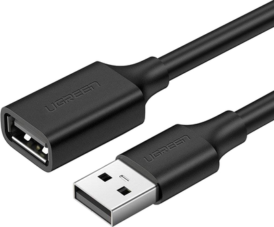 Кабель-подовжувач Ugreen USB Type-A to Type-A 1 m Black (6957303813148)